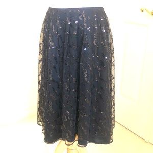 Stunning Black sequin midi skirt